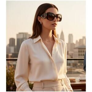 Prada Sunglasses Baroque Swirl Brown Square